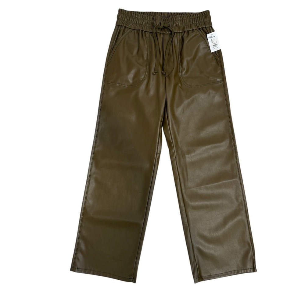 NEW Mother Faux Leather Pants The Rambler Lounger Ankle Size L Pull On